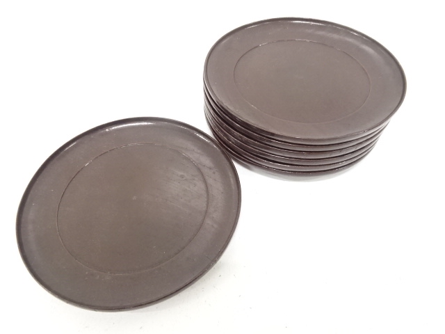 漆塗り　銘々皿　7客揃